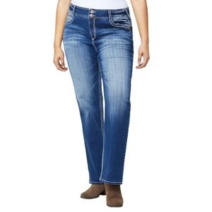 WallFlower Insta Stretch Midrise Curvy Bootcut Jeans in Jenna, Size 18